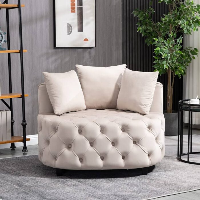 Sillón moderno de gran tamaño con acento, sillón de sofá para ocio