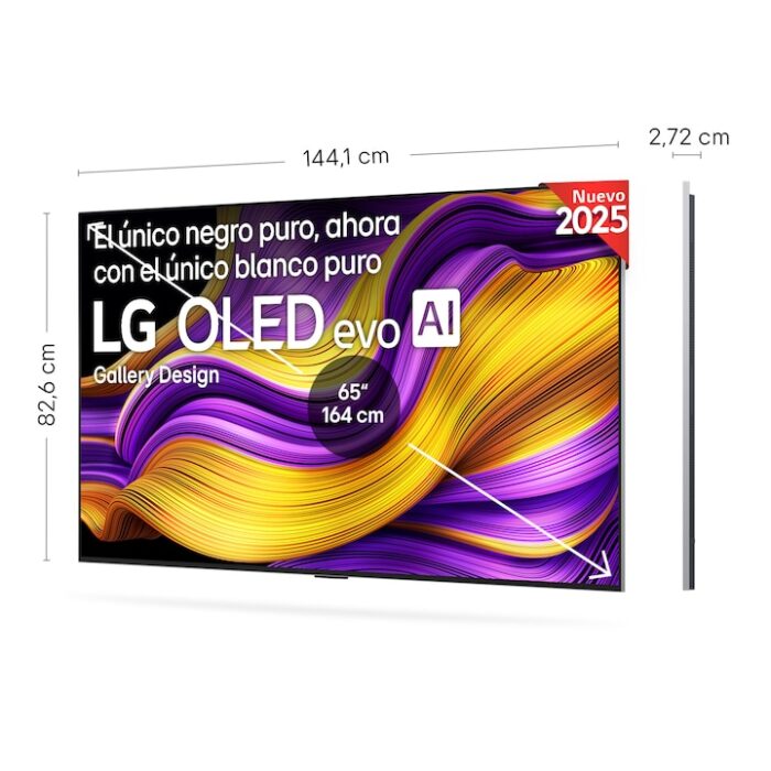 TV OLED evo AI G5 164cm (65") LG OLED65G55LW, Smart TV 4K, soporte pared incluido - Imagen 2
