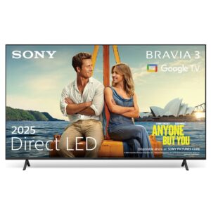 Televisor Sony BRAVIA 3 K55S35BP LED de 55", 4K HDR, Google TV, Smart TV, Dolby Vision, Dolby Atmos, Triluminos PRO, altavoz X-Balanced, menú de juegos