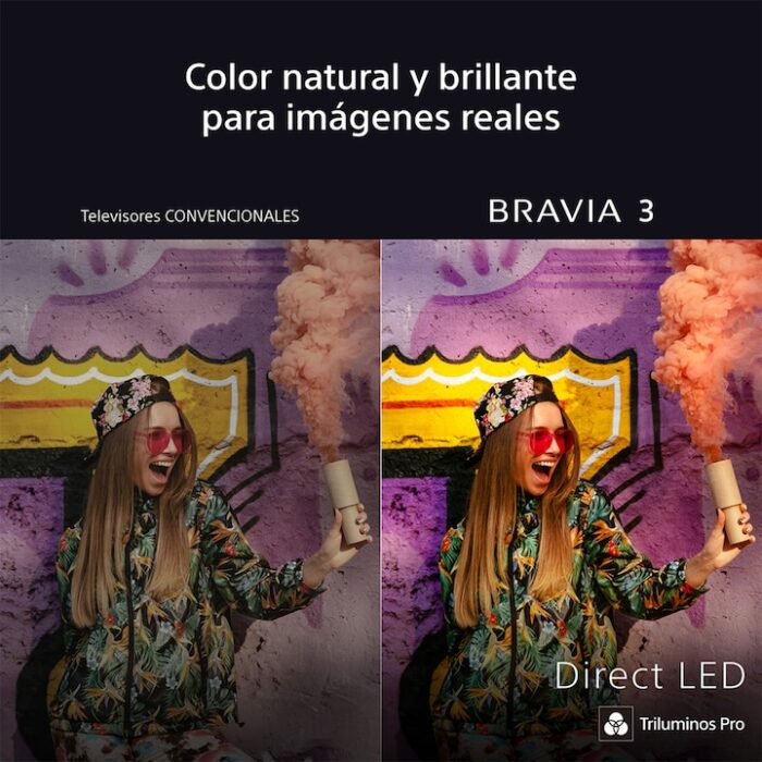 Televisor Sony BRAVIA 3 K55S35BP LED de 55", 4K HDR, Google TV, Smart TV, Dolby Vision, Dolby Atmos, Triluminos PRO, altavoz X-Balanced, menú de juegos - Imagen 2