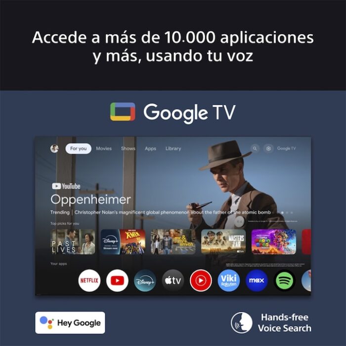 Televisor Sony BRAVIA 3 K55S35BP LED de 55", 4K HDR, Google TV, Smart TV, Dolby Vision, Dolby Atmos, Triluminos PRO, altavoz X-Balanced, menú de juegos - Imagen 5