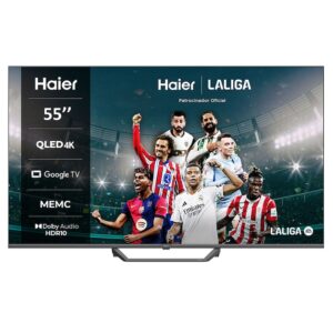 Televisor QLED de 140 cm (55") Haier H55S80EUX Serie S80E, UHD 4K, Smart Google TV, HDR10