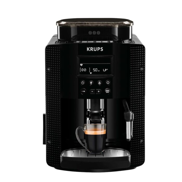 Cafetera superautomática Krups Pisa EA81P0 diseño compacto 3 niveles de temperatura y 3 texturas de molido