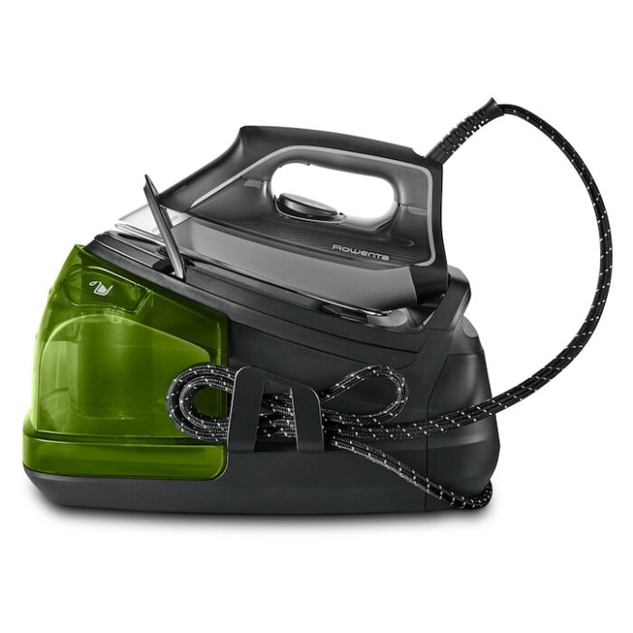 Características El centro de planchado Rowenta Eco Steam Pro DG9661 es un dispositivo diseñado para ofrecer un planchado eficiente y respetuoso con el medio ambiente. Este modelo cuenta con un sistema de calentamiento rápido que permite estar listo para usar en solo 2 minutos y un modo Eco que ahorra hasta un 50 % de energía. Con una presión de 7,8 bares, proporciona una salida de vapor continua de hasta 150 g/min y un potente golpe de vapor de 600 g/min, ideal para eliminar las arrugas más difíciles. Además, su suela Microsteam 400 HD 3D Láser garantiza un deslizamiento óptimo sobre las prendas. El centro de planchado incluye un depósito extraíble con una capacidad de 1.3 litros y cuenta con características de seguridad como apagado automático y bloqueo de seguridad. Su diseño ecorresponsable se refleja en la fabricación con hasta un 42 % de materiales reciclados y su capacidad de ser hasta un 85 % reciclable, lo que lo convierte en una opción sostenible para el hogar. Instrucciones MODELO: DG9661 REFERENCIA: 001007747159056 EAN: 3121040089514 Autonomí­a de la caldera Limitada Capacidad depósito 1,3 litros Presión de vapor 8 bar Golpe de vapor 600 g/min Vapor contínuo 150 g/min Tecnología Modo Eco Calentamiento rápido en 2 minutos Apagado automático Bloqueo de seguridad Material de la suela Microsteam 400 HD 3D Láser Tipo de depósito Extraíble Tipo Centro de planchado Dotación de la plancha Recolector de cal Punta de precisión Dimensiones 24,9 x 44,7 x 33,8 cm Peso 5,4 kg Alimentación Red Longitud del cable 1,9 m Potencia 2800 W - Imagen 2