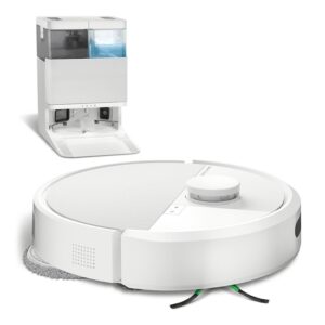 Robot aspirador y friegasuelos Roomba® Plus 405 Combo con Base AutoWash™ y mopas giratorias DualClean™ elevables con SmartScrub