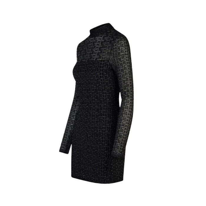 Vestidos de mujer de manga larga con lazo de terciopelo negro - Imagen 3