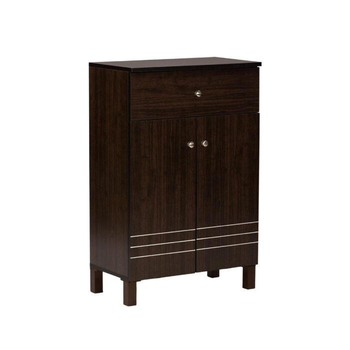 Gabinete de almacenamiento de discos con cajón y soporte para tocadiscos - Imagen 3