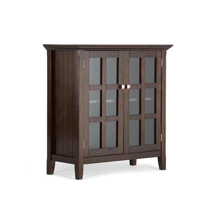 Mueble de TV de ratán macizo con acabado natural