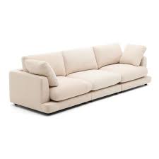 Sofá tapizado de madera de aspecto clásico y moderno